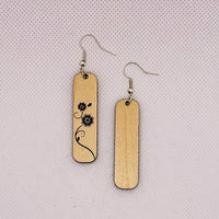 Daisy Filigree Bar Earrings - Glowforge