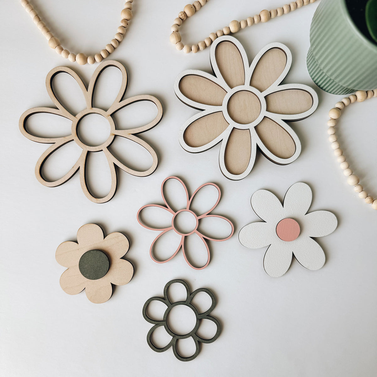 Daisy Floral Wall Art - Glowforge
