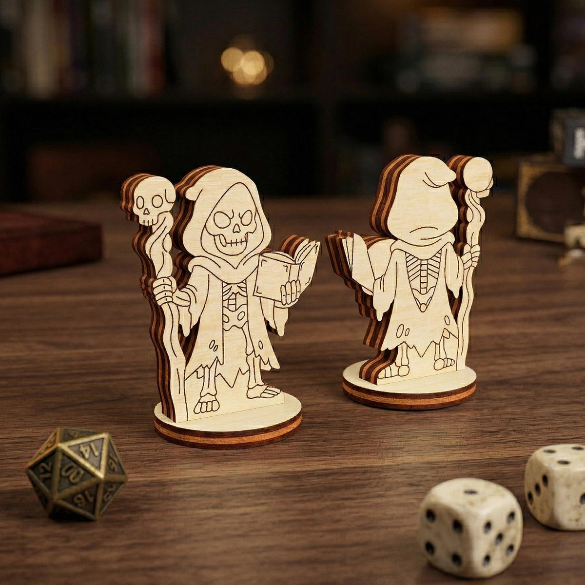 Dark Necromancer - Fantasy Board Game Figurine - Glowforge