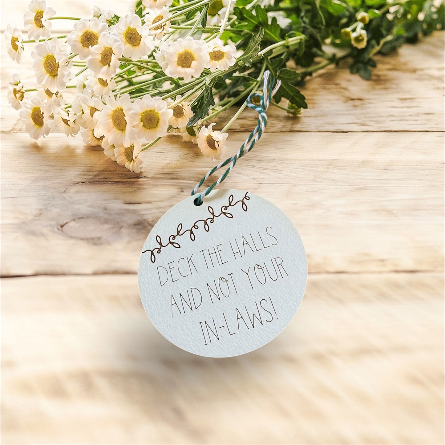 Deck The Halls In Laws Funny Ornament - Glowforge