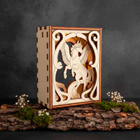 Decorative Box with Pegasus - Fantasy Scene with Magical Detail - Glowforge