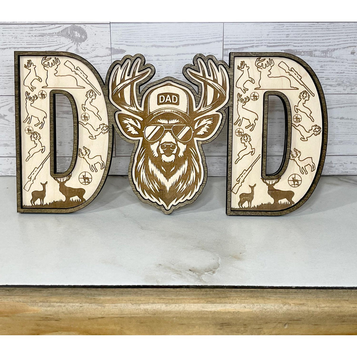 Deer DAD Shelf Sitter - Father's Day Sign - Glowforge