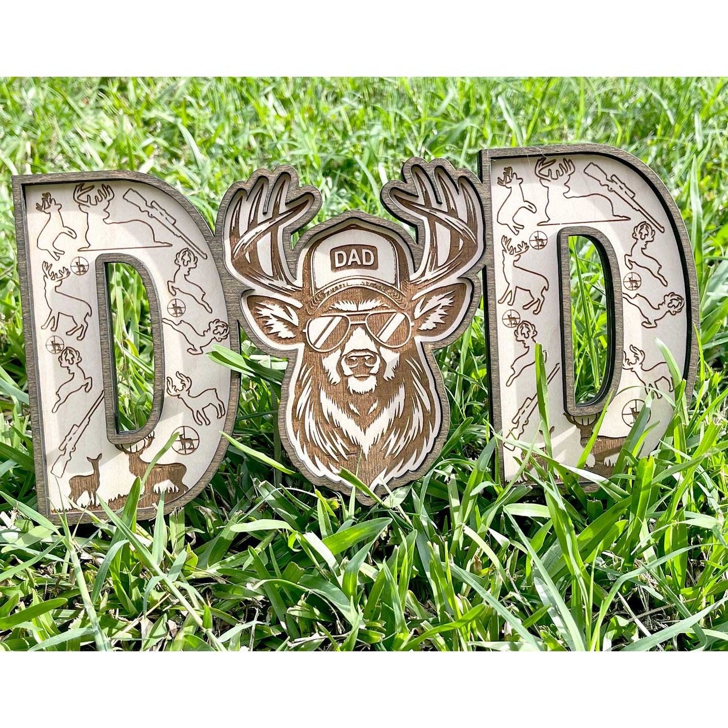 Deer DAD Shelf Sitter - Father's Day Sign - Glowforge