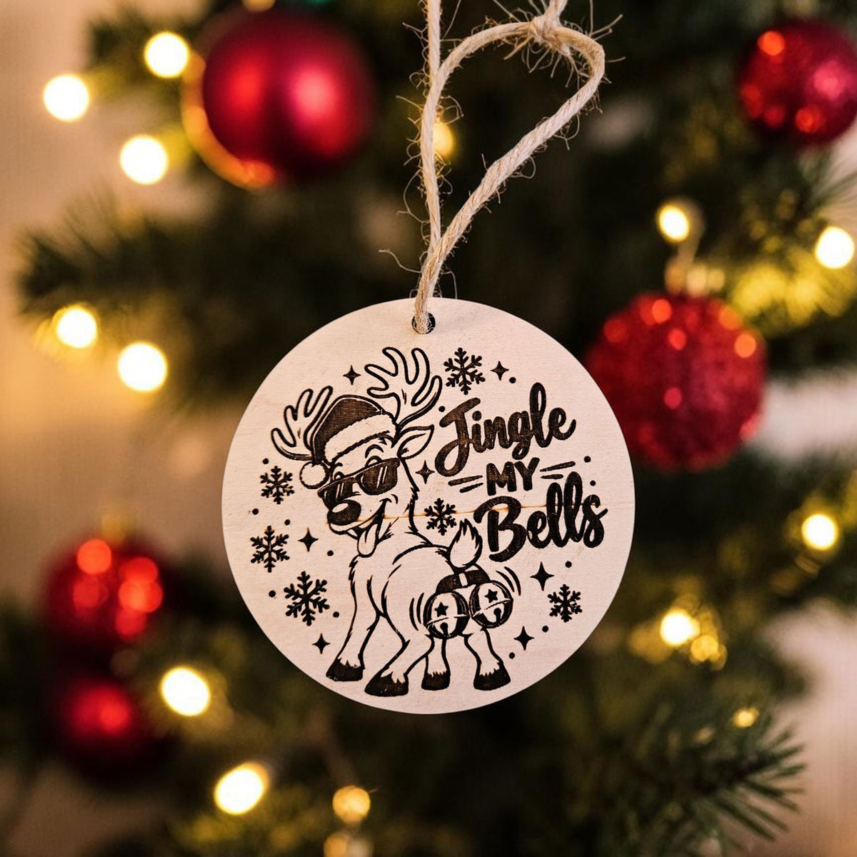 Deer Jingle My Bells Ornament - Glowforge