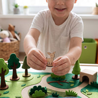 Deer Learning Figure - Wooden Woodland Animal for Preschool & Classroom Play - Glowforge