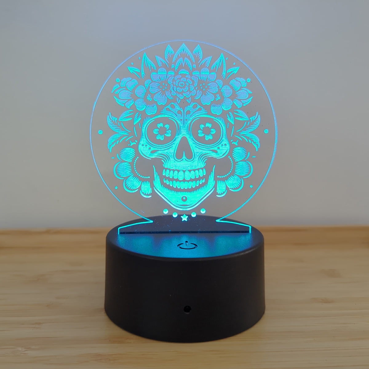 Skull Led Dia De Los Muertos Flower Skull LED Nightlight Insert – Glowforge Shop
