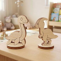 Dinosaur Wooden Play Figures for Painting & Learning (Set of 12) - Glowforge