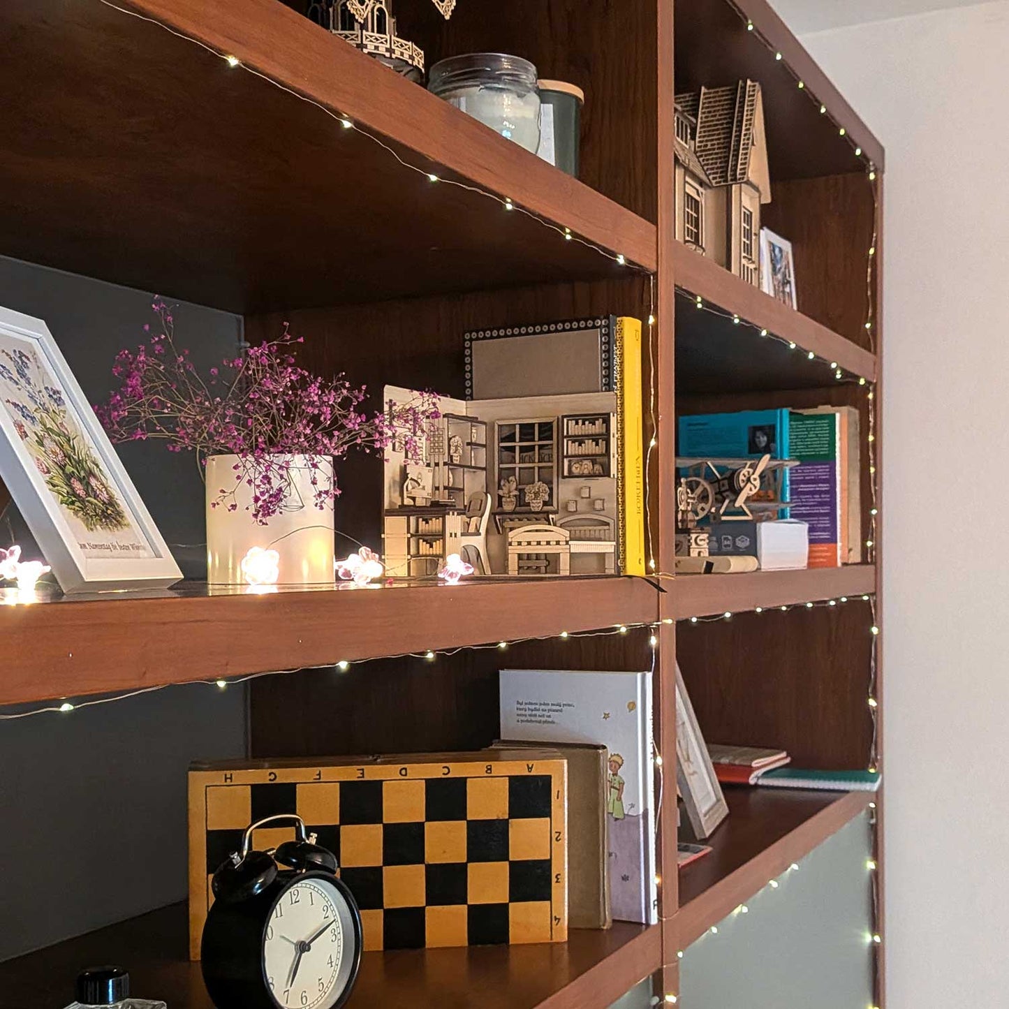 Dollhouse Bedroom Book Nook - Miniature Diorama with Furniture - Glowforge