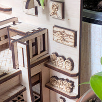 Dollhouse Room Book Nook - DIY Miniature Diorama for Bookshelf Display - Glowforge