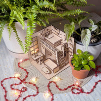 Dollhouse Room Book Nook - DIY Miniature Diorama for Bookshelf Display - Glowforge