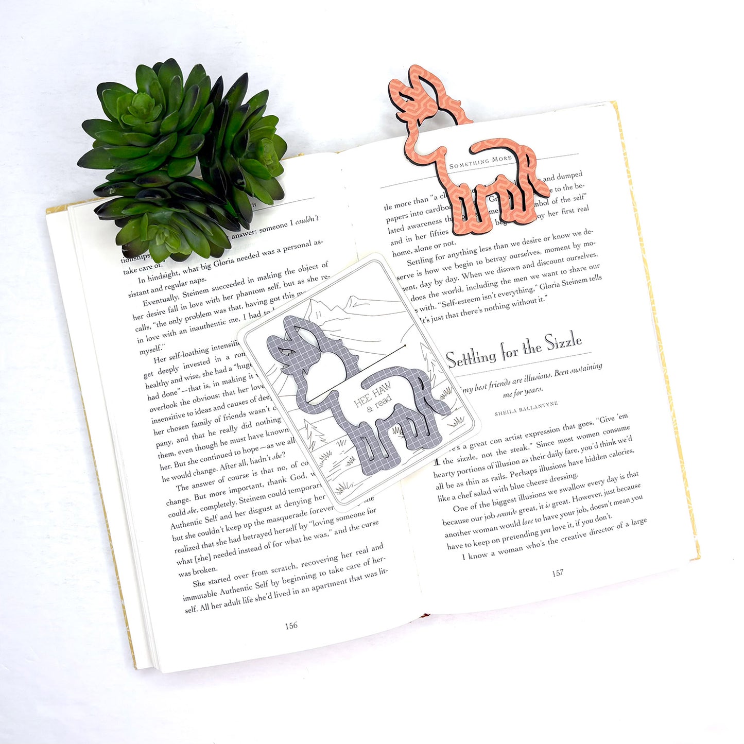 Donkey Bookmark with Card Backer - Paperclip - Snack Bag Closure - Glowforge