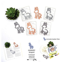 Donkey Bookmark with Card Backer - Paperclip - Snack Bag Closure - Glowforge