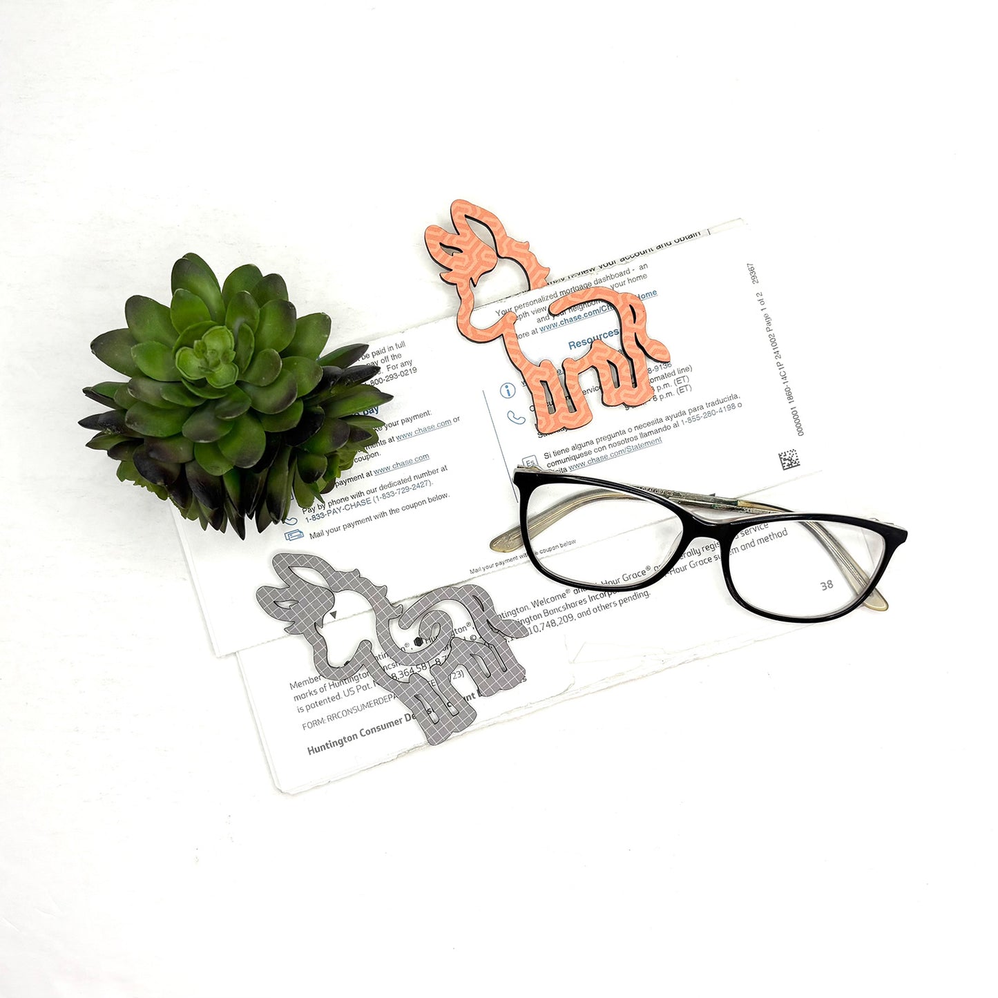 Donkey Bookmark with Card Backer - Paperclip - Snack Bag Closure - Glowforge