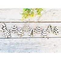 Doodle Christmas Tree Garland (Set of 10) - Glowforge