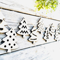 Doodle Christmas Tree Garland (Set of 10) - Glowforge