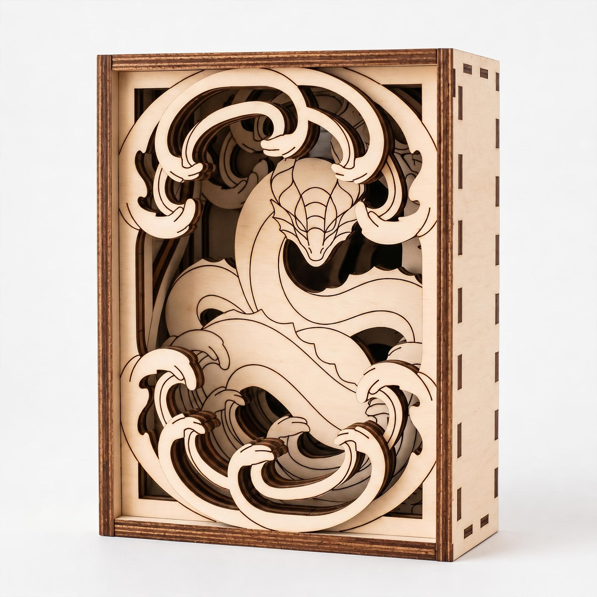 Dragon Fantasy Bookshelf Decor -  Mini Diorama Display - Glowforge