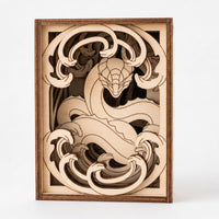 Dragon Fantasy Bookshelf Decor -  Mini Diorama Display - Glowforge