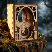Dragon Fantasy Mini Diorama - Mystical Scene for Display or Collection - Glowforge