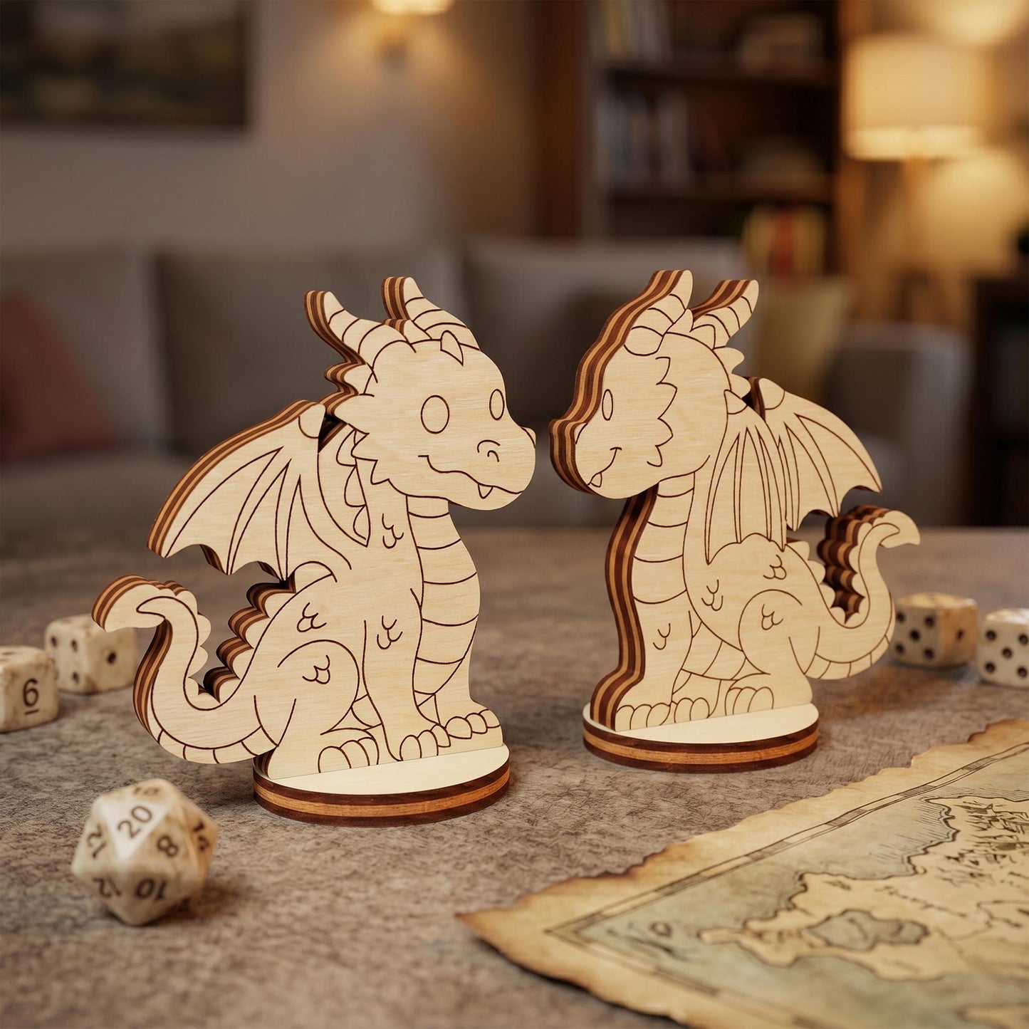 Dragon Tabletop Figurine – Fantasy Monster Miniature, RPG Character - Glowforge