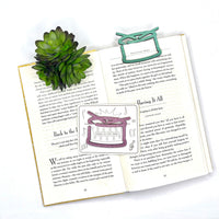 Drum Shaped Bookmark with Card Backer - Paperclip - Snack Bag Closure - Glowforge