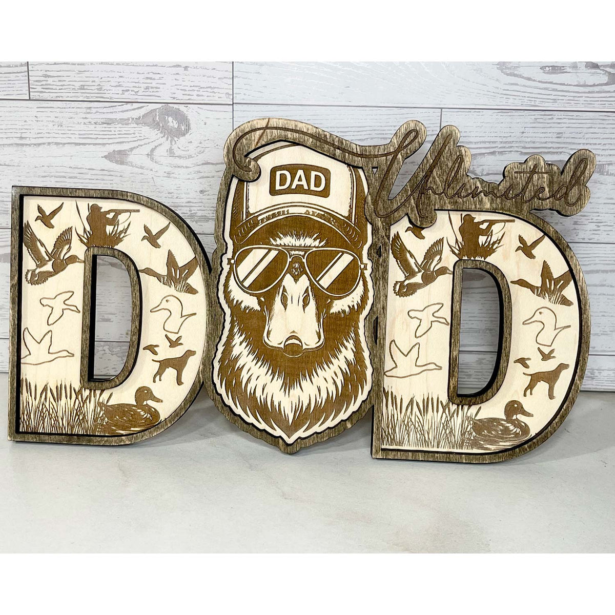 Duck DAD Shelf Sitter - Father's Day Sign - Glowforge