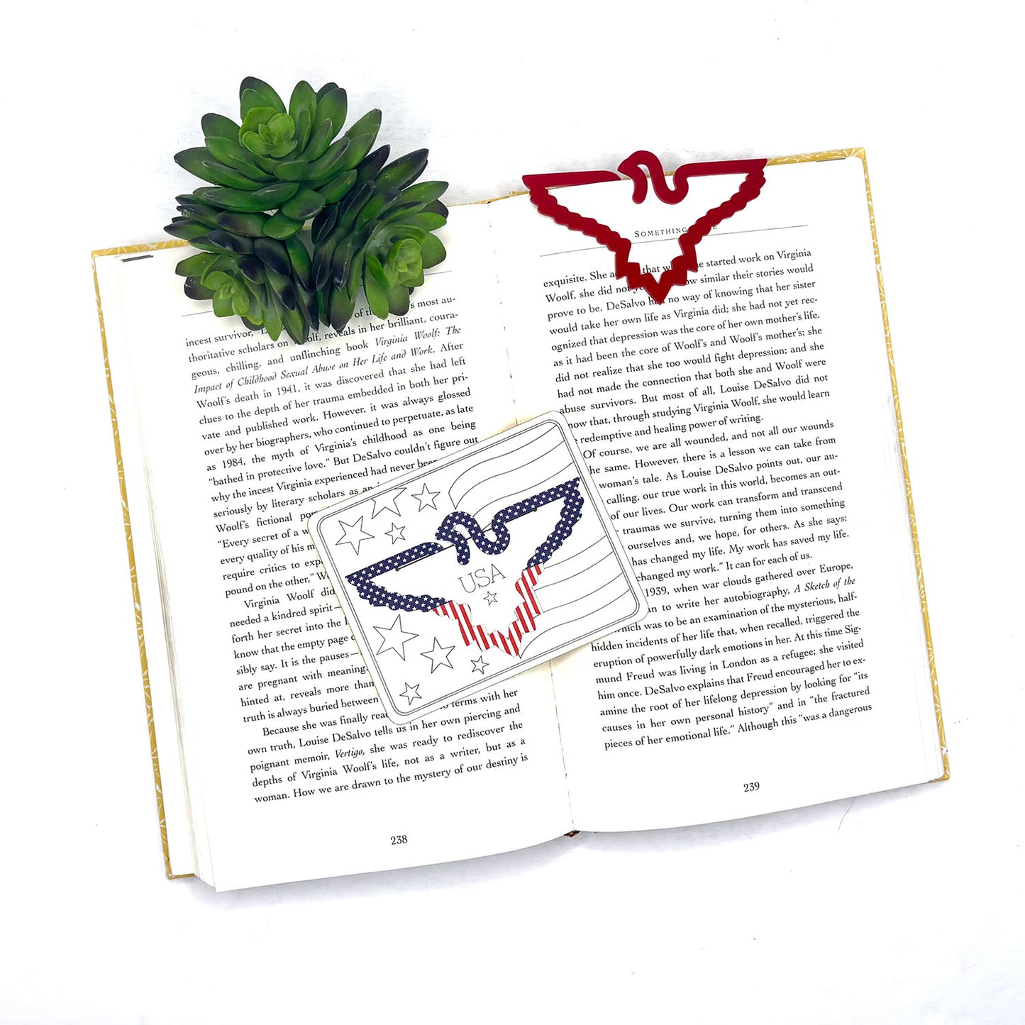 Eagle Shaped Bookmark with Card Backer - Paperclip - Snack Bag Closure - Glowforge
