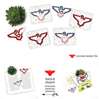 Eagle Shaped Bookmark with Card Backer - Paperclip - Snack Bag Closure - Glowforge