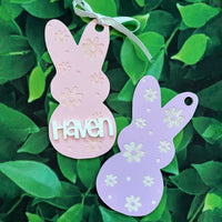 Easter Blooms Bunny Tag