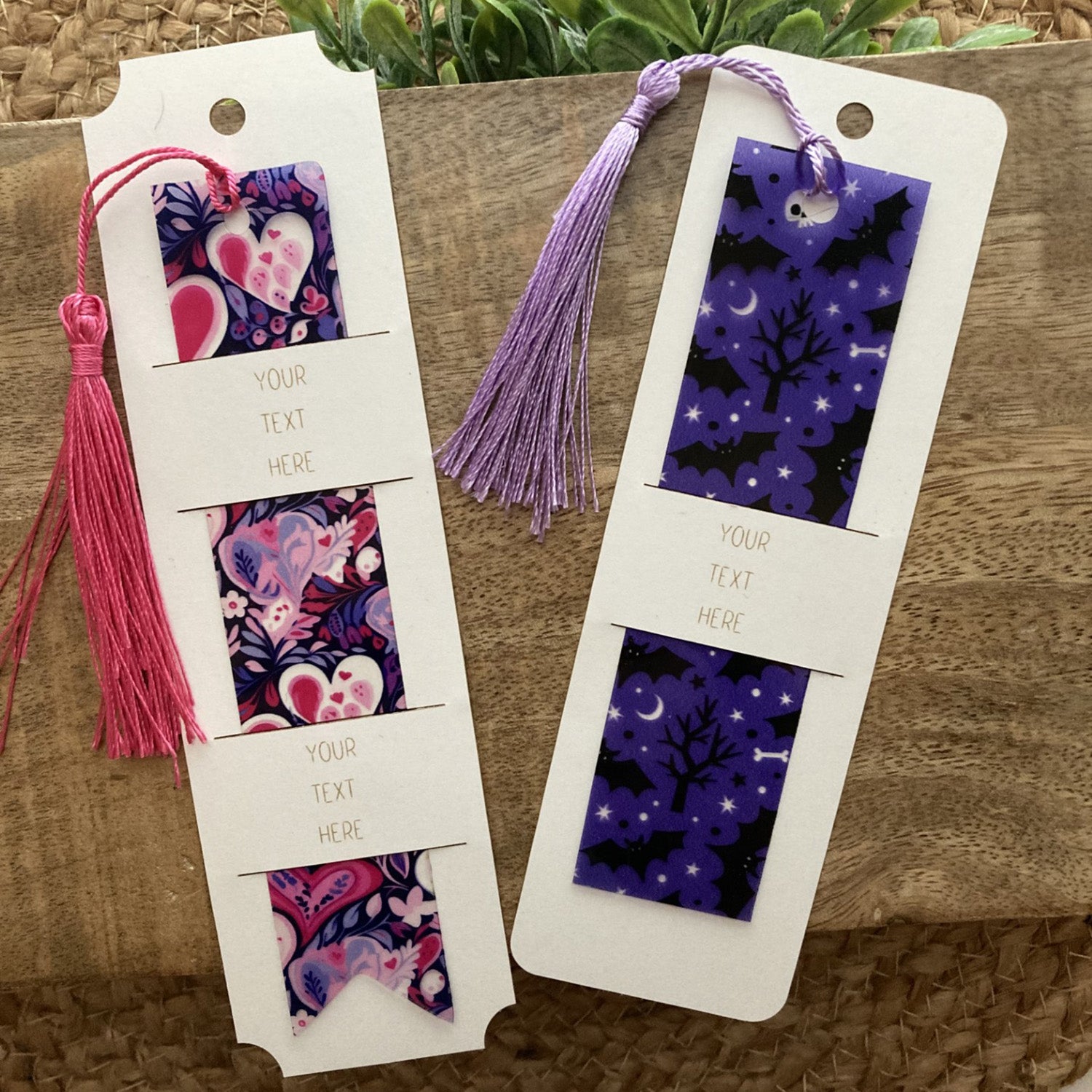 Easy Customizable Easy Customizable Bookmark Backer Cards (Set of 4) – Glowforge Shop