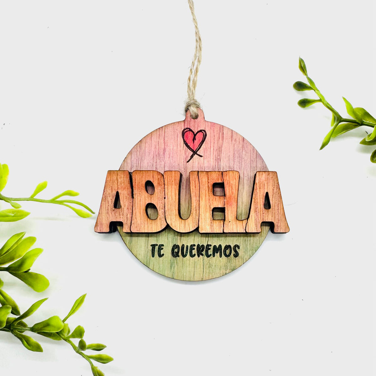 Editable ABUELA Layered Charm - Glowforge
