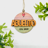 Editable ABUELITO Layered Charm - Glowforge