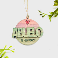 Editable ABUELO Layered Charm - Glowforge