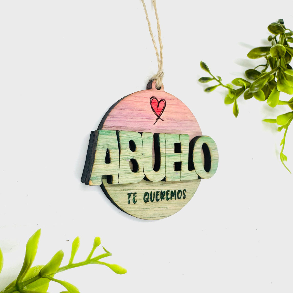 Editable ABUELO Layered Charm - Glowforge