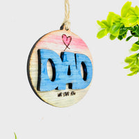 Editable DAD Layered Charm - Glowforge