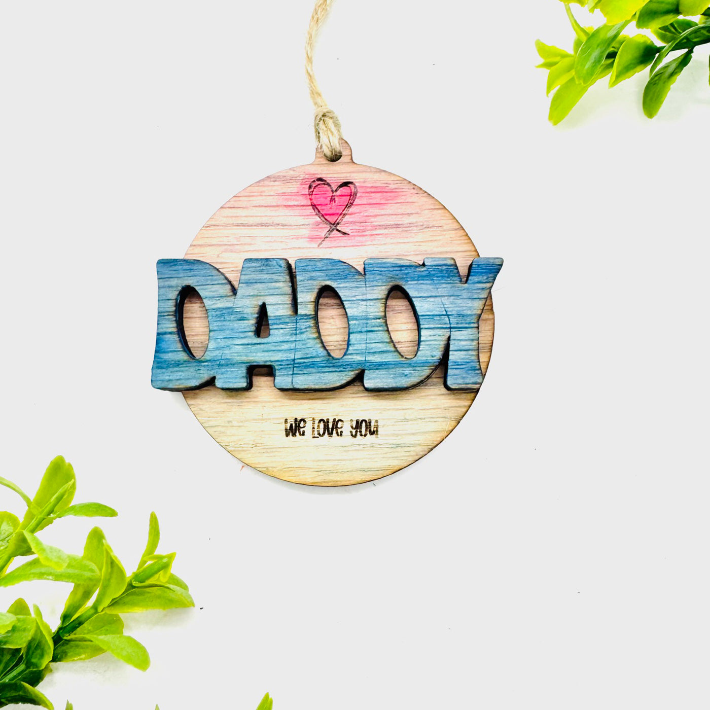 Editable DADDY Layered Charm - Glowforge