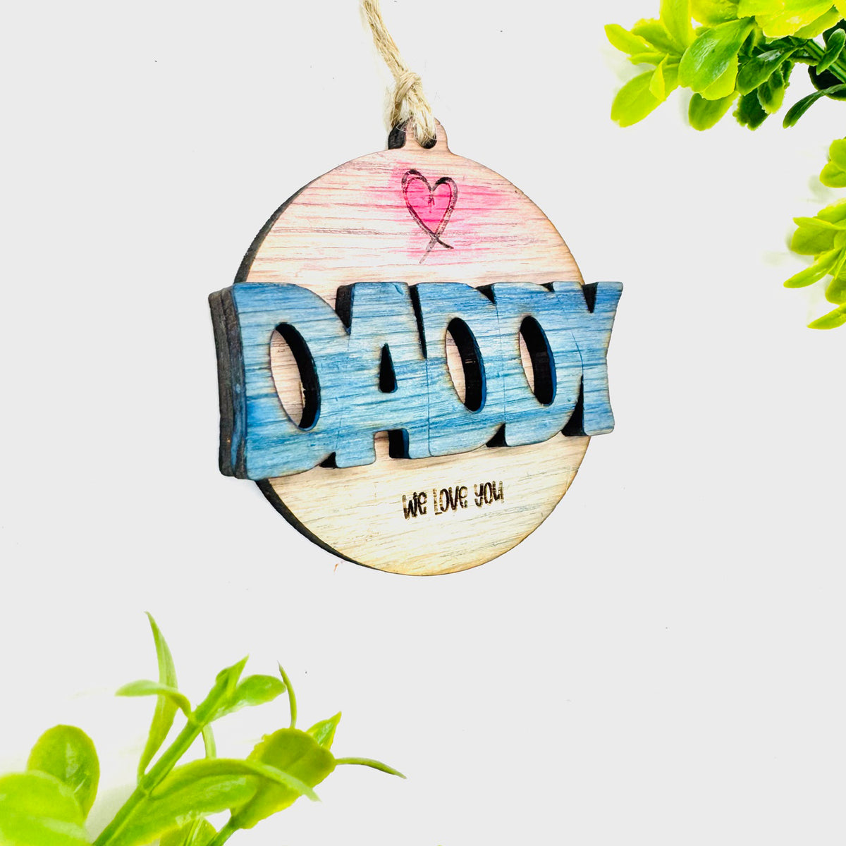 Editable DADDY Layered Charm - Glowforge