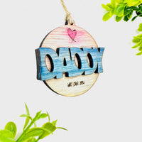 Editable DADDY Layered Charm - Glowforge