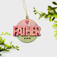 Editable FATHER Layered Charm - Glowforge