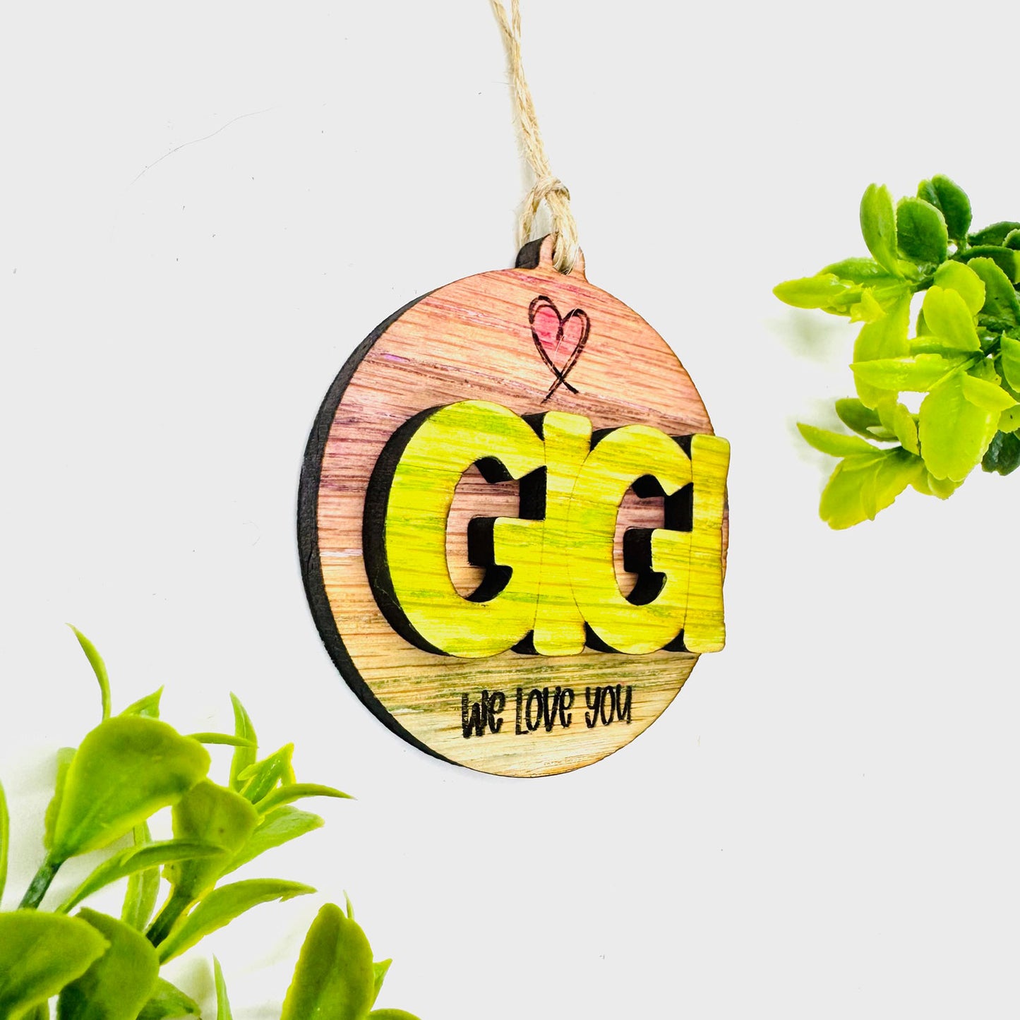 Editable GIGI Layered Charm - Glowforge