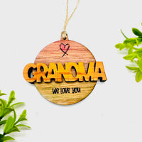 Editable GRANDMA Layered Charm - Glowforge