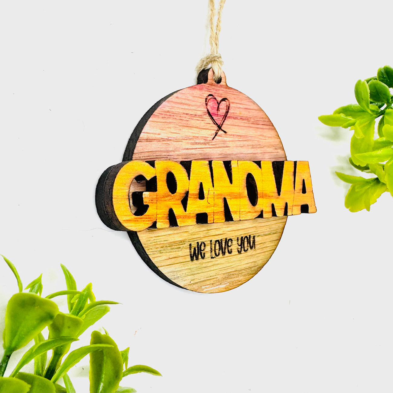 Editable GRANDMA Layered Charm - Glowforge