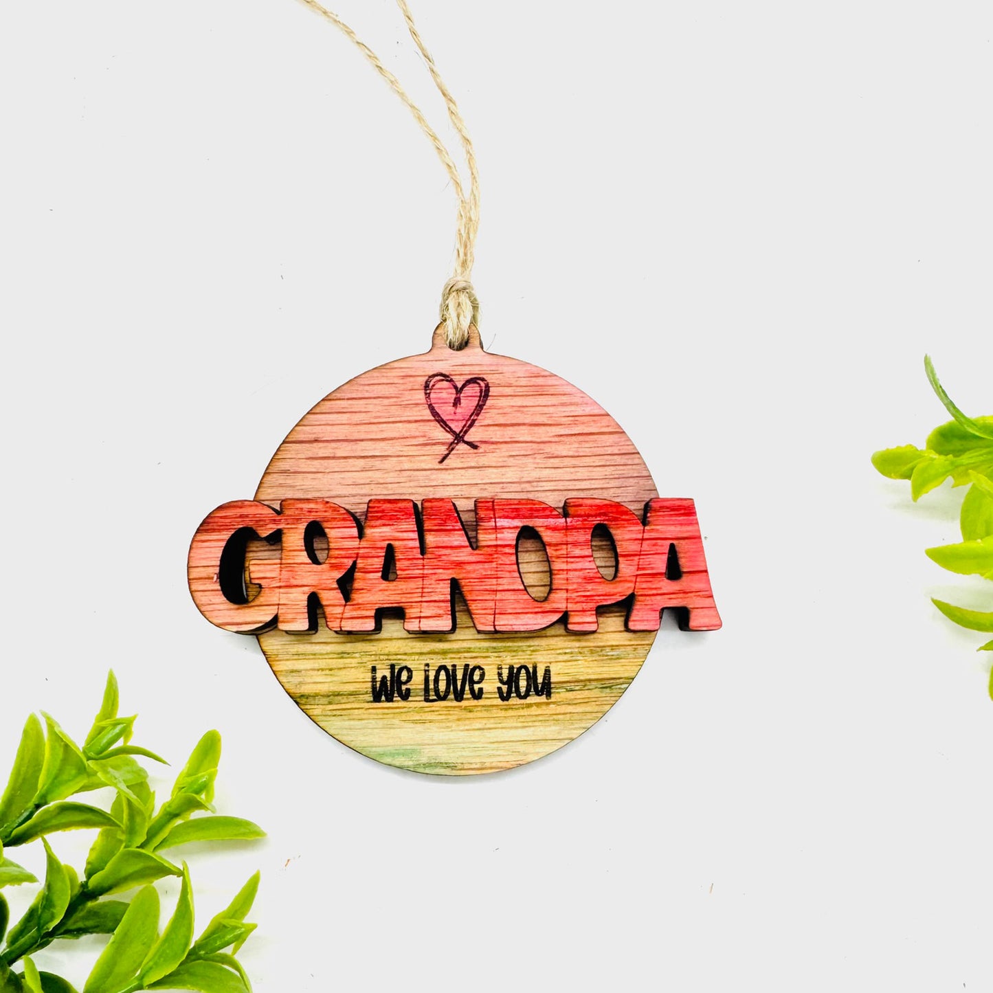 Editable GRANDPA Layered Charm - Glowforge
