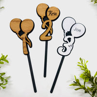 Editable Layered Balloon Number Birthday Cake Toppers (0–9) - Glowforge
