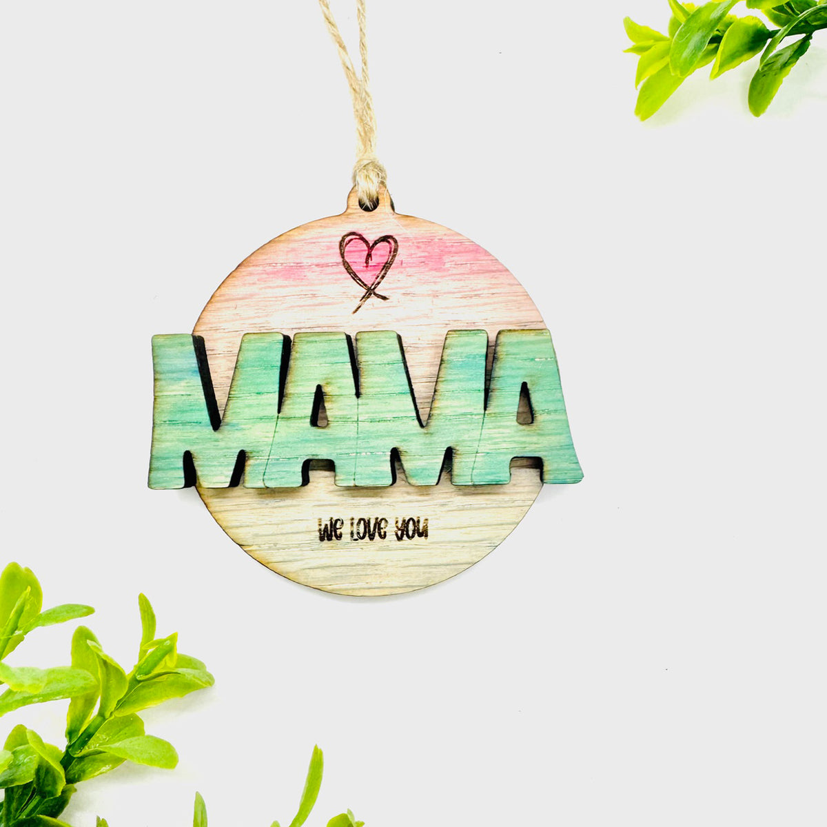 Editable MAMA Layered Charm - Glowforge