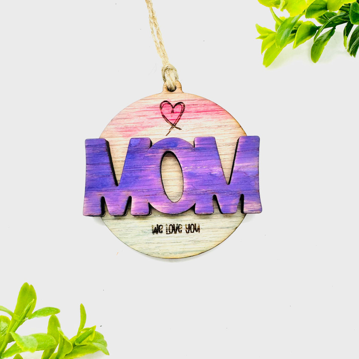 Editable MOM Layered Charm - Glowforge