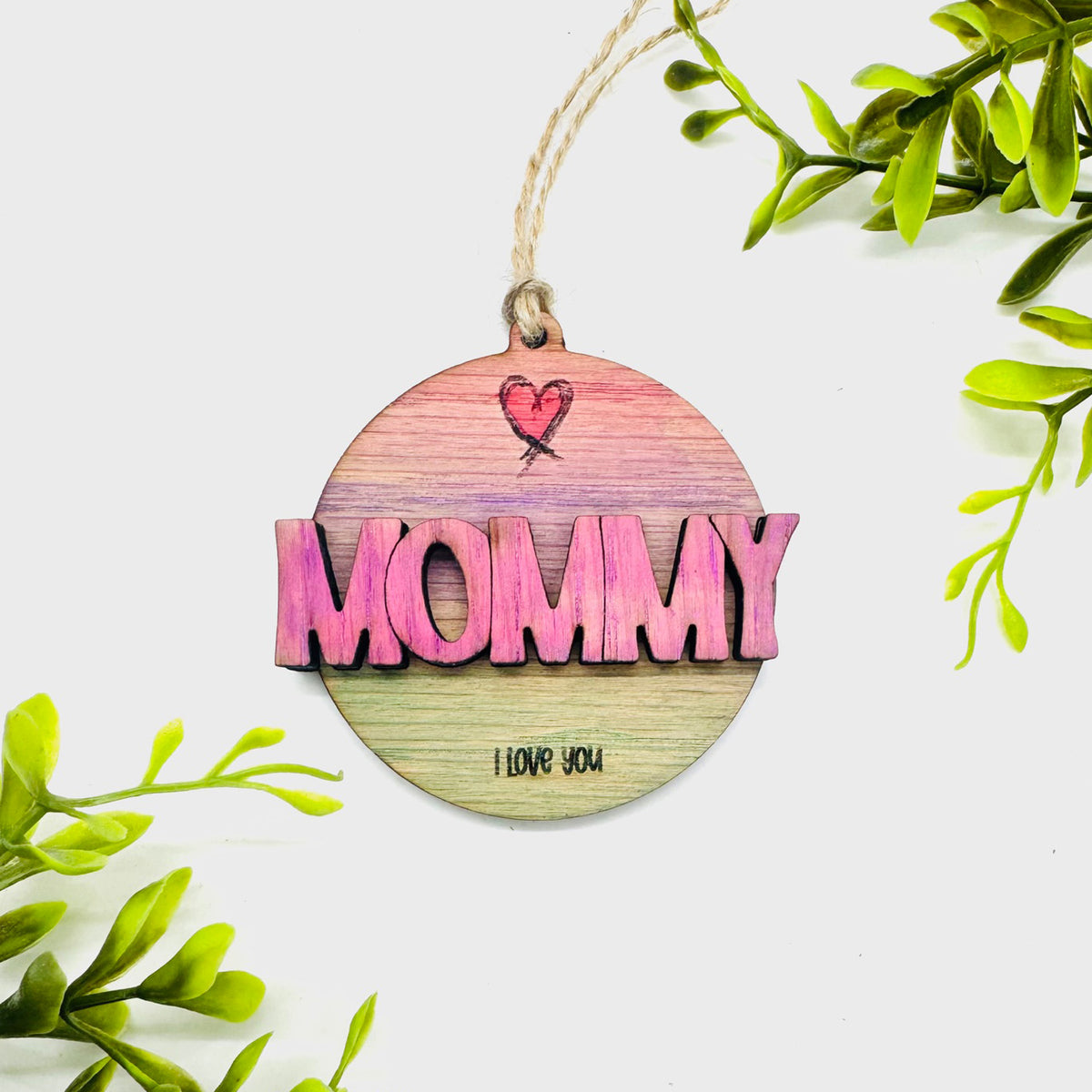 Editable MOMMY Layered Charm - Glowforge