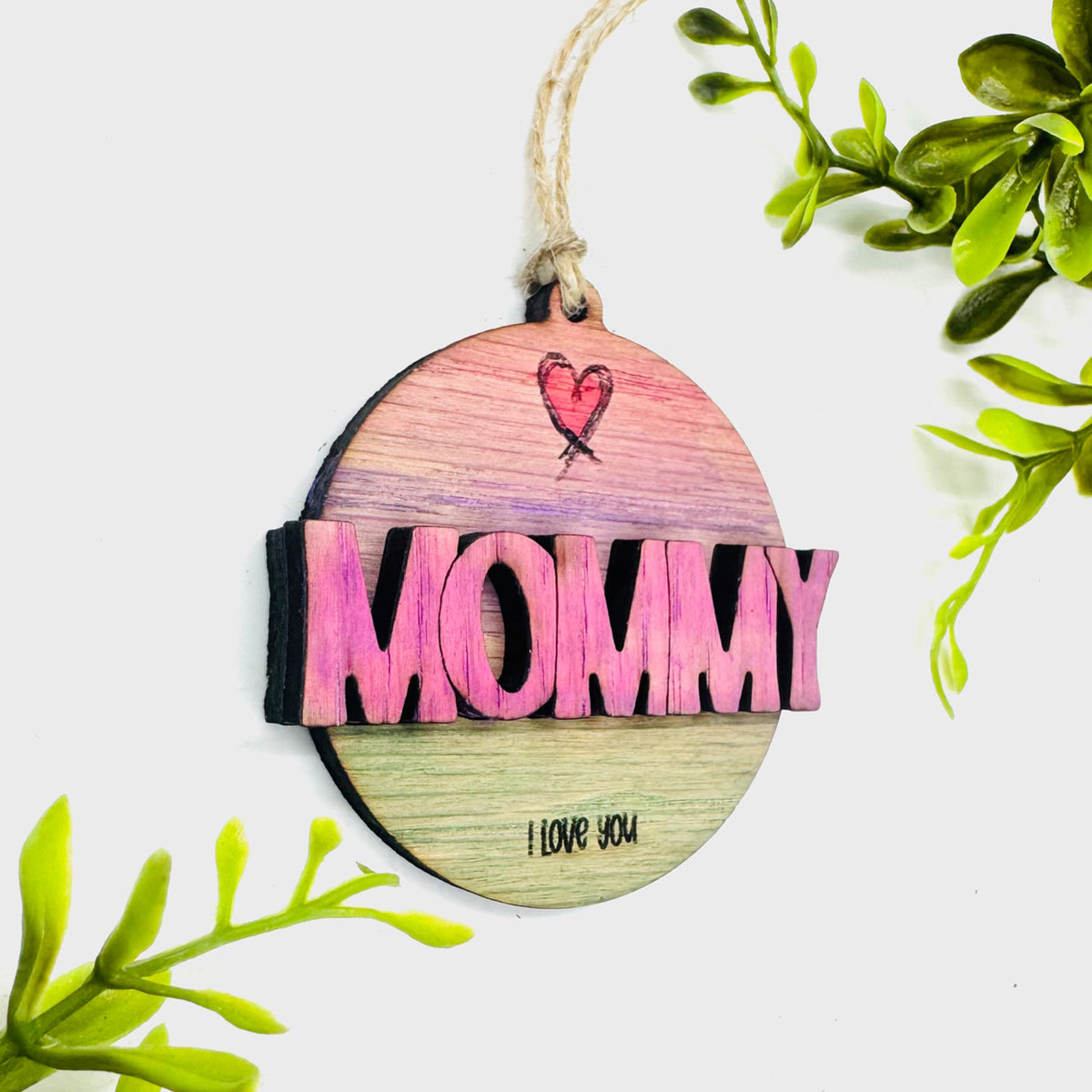 Editable MOMMY Layered Charm - Glowforge
