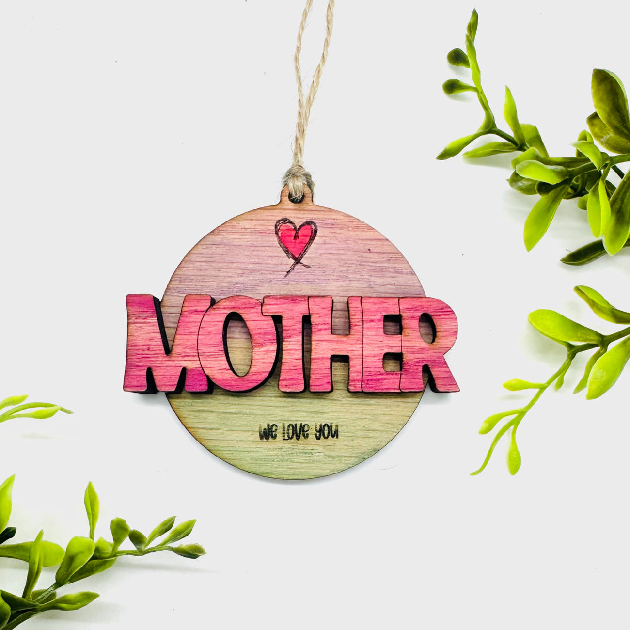 Editable MOTHER Layered Charm - Glowforge