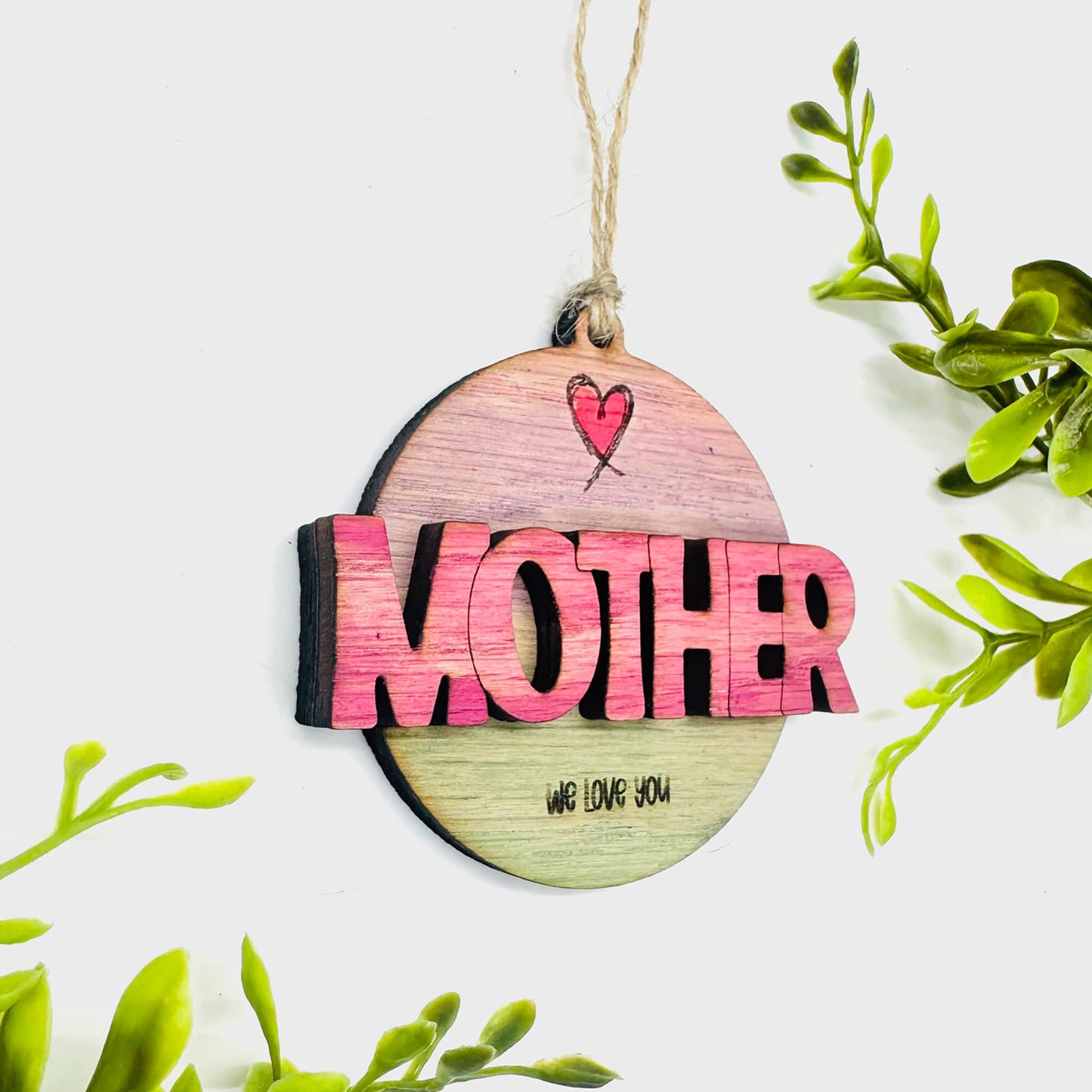 Editable MOTHER Layered Charm - Glowforge