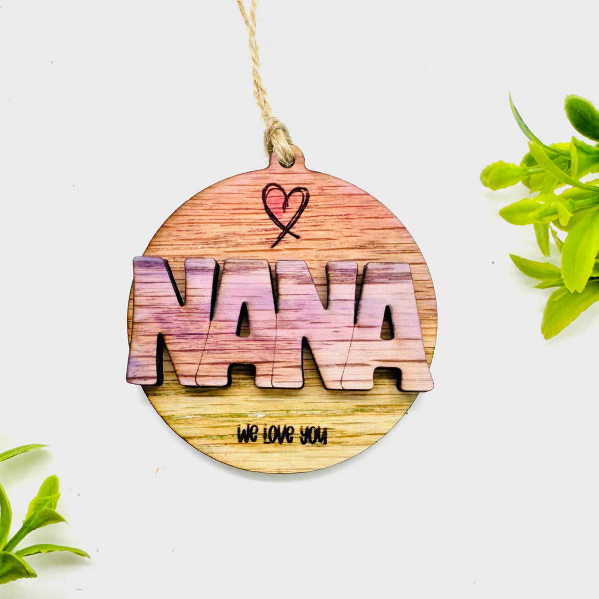 Editable NANA Layered Charm - Glowforge
